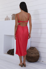 Tranquil Evenings Midi Dress Pink