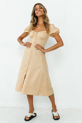 Beautiful Night Midi Dress Brown