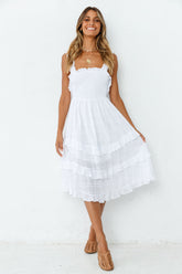 Fancy You Midi Dress White