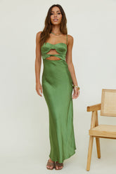 Elated Moments Maxi Dress Green