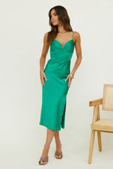 Acacia Orchards Midi Dress Green