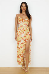 CHARLIE HOLIDAY Elludy Maxi Dress Autumn Floral