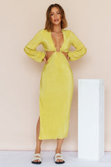 RUNAWAY THE LABEL Freja Midi Dress Citrus