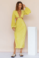 RUNAWAY THE LABEL Freja Midi Dress Citrus
