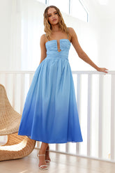 Caramel Latte Maxi Dress Blue
