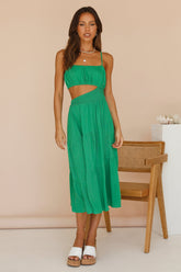 Feeling Fine Midi Dress Green