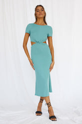 Last Night Midi Dress Teal