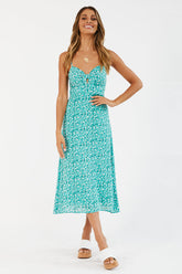 Born In Spring Midi Dress Green