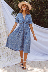 Cabana Drive Midi Dress Blue