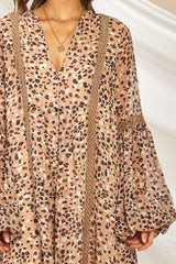 Hide And Seek Dress Mocha Leopard