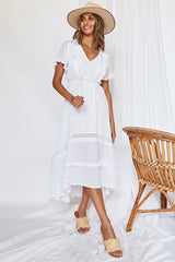 Mystery Of Love Midi Dress White