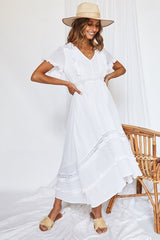 Mystery Of Love Midi Dress White