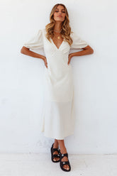 Milk Tea Maxi Dress Beige