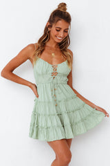 Fruity Mornings Dress Sage