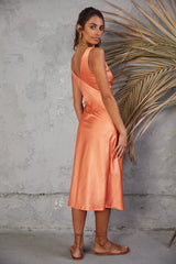 By My Side Midi Dress Orange