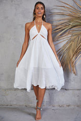 Calia Midi Dress White