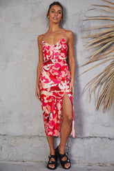 RUNAWAY THE LABEL Tammy Maxi Dress Fuchsia