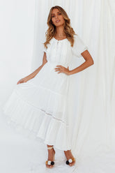 Through The Years Maxi Dress White
