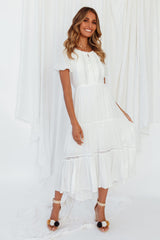 Through The Years Maxi Dress White