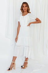 Through The Years Maxi Dress White