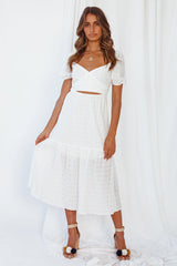 Pienza Midi Dress White