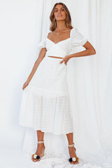 Pienza Midi Dress White
