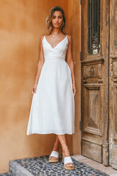 Bright Side Midi Dress White