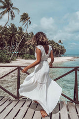 Alignment Maxi Dress White