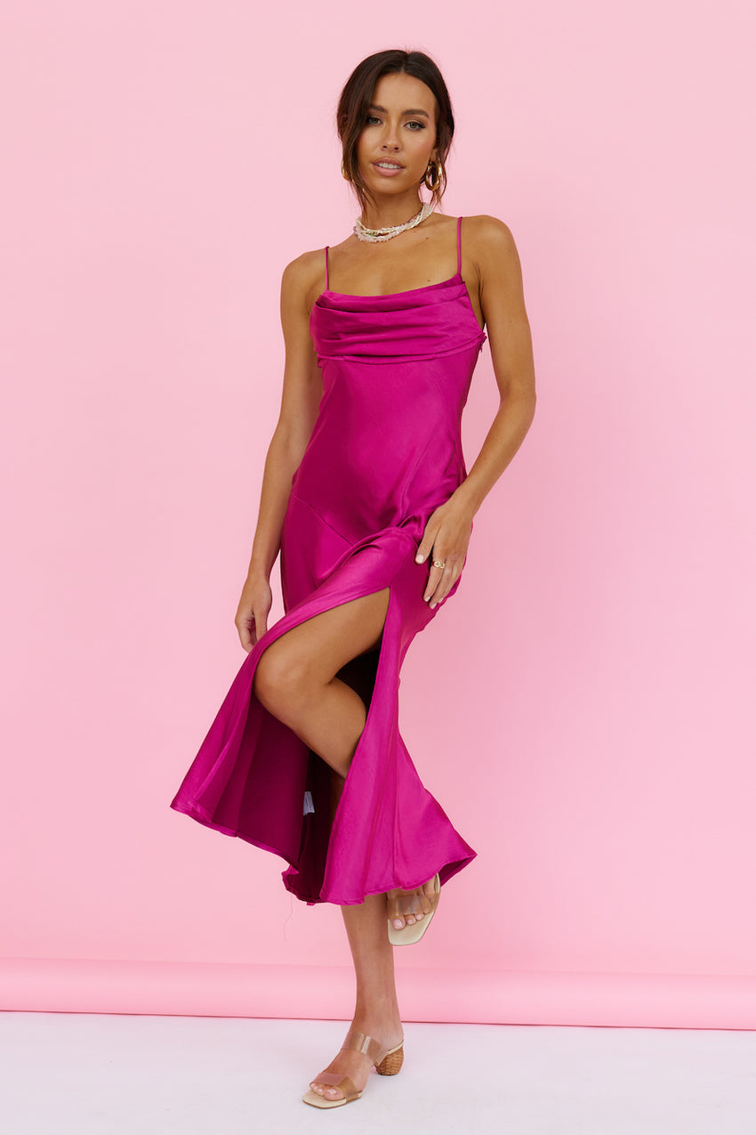 Burning Bright Maxi Dress Fuchsia