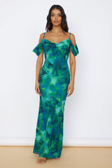 RUNAWAY THE LABEL Litsa Maxi Dress Calista Green