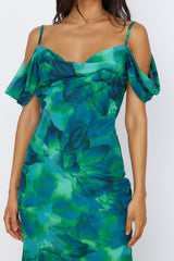 RUNAWAY THE LABEL Litsa Maxi Dress Calista Green