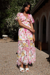 Floral Skies Maxi Dress Pink
