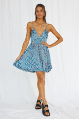 Meet Me In Oia Dress Blue