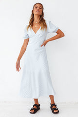 Milk Tea Maxi Dress Blue