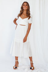 Pienza Midi Dress White