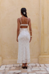 Gloria Lace Maxi Dress White