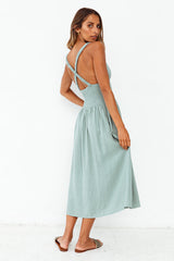 Clear Eyes Midi Dress Sage